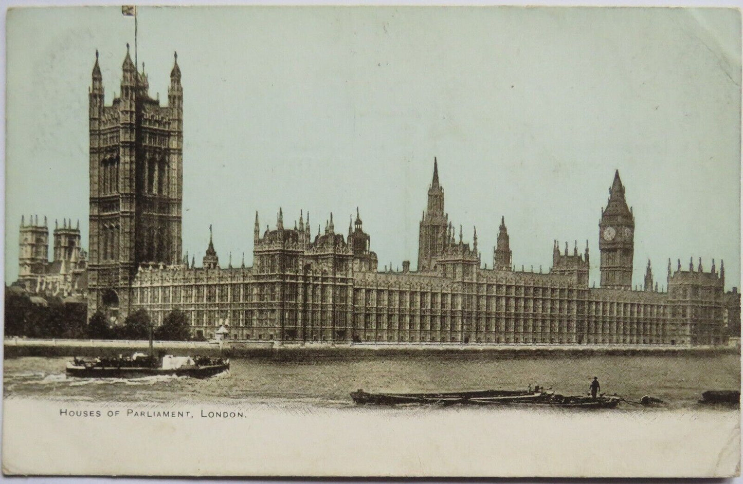 Old Postcard of Houses of Parliament London 1904 - Ref : 1034