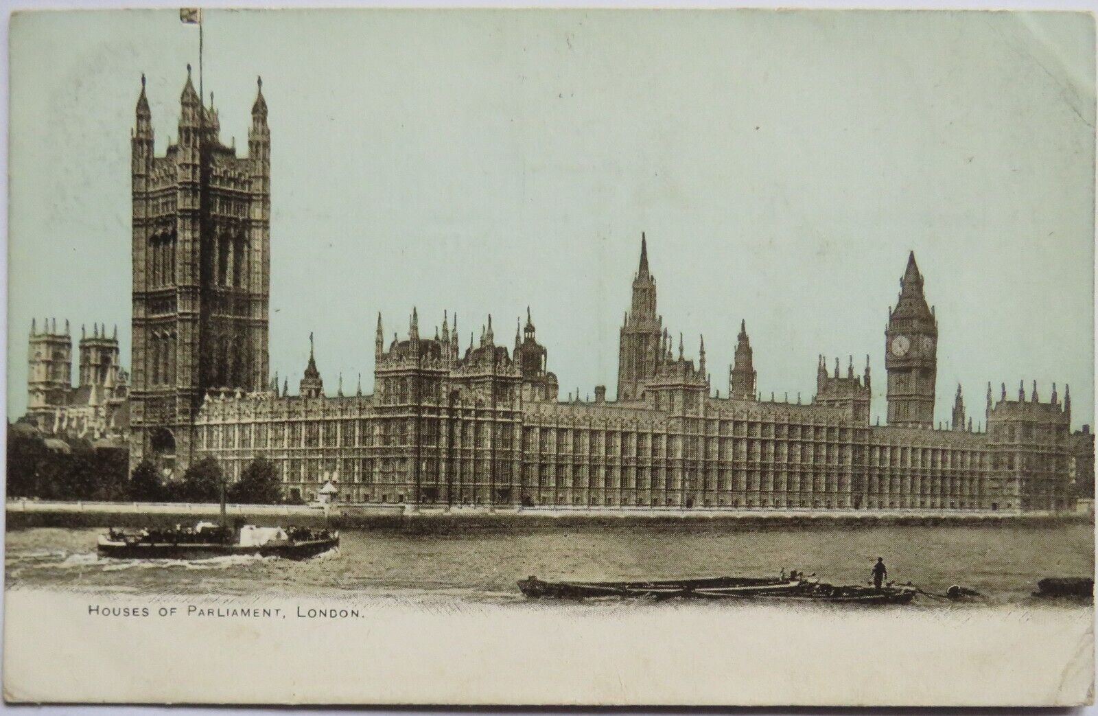 Old Postcard of Houses of Parliament London 1904 - Ref : 1034