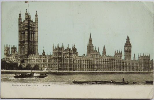 Old Postcard of Houses of Parliament London 1904 - Ref : 1034