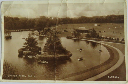 Old Postcard of Cooper Park, Elgin 1953 - Ref : 1020