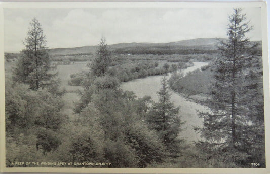 Old Postcard of A Peep Of The Winding Spey At Grantown-On-Spey - Ref : 1028