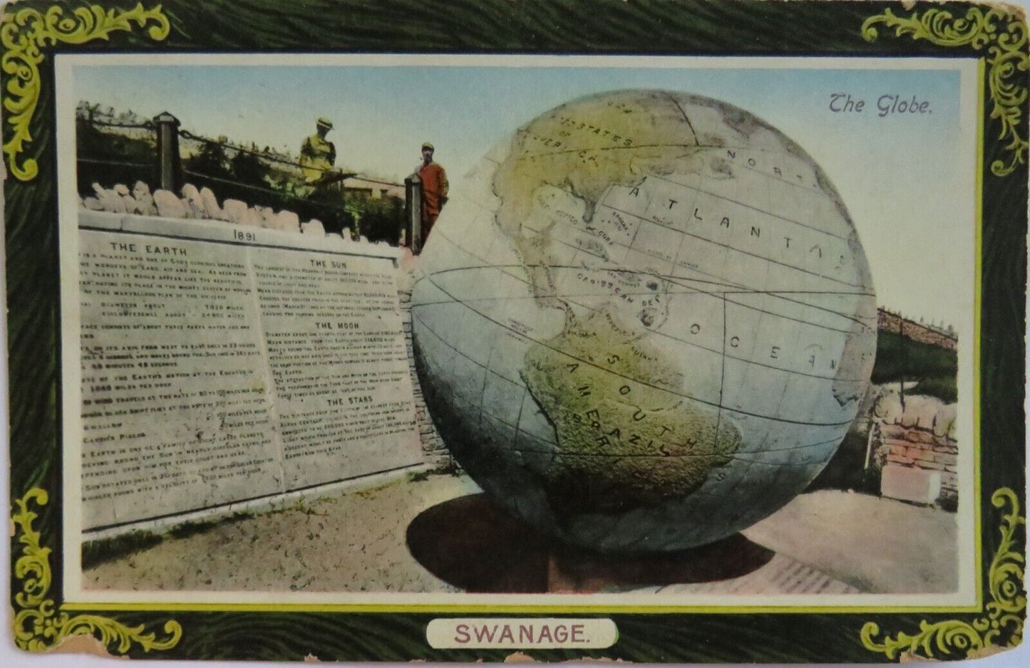 Old Antique Postcard of The Globe Swanage 1911 - Ref : 1038