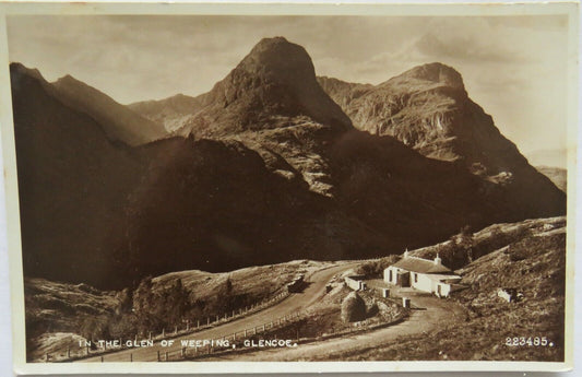 Old Postcard of The Glen of the Weeping, Glencoe - Ref : 1009