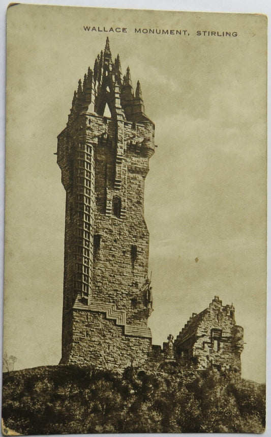 Old Postcard of Wallace Monument, Stirling