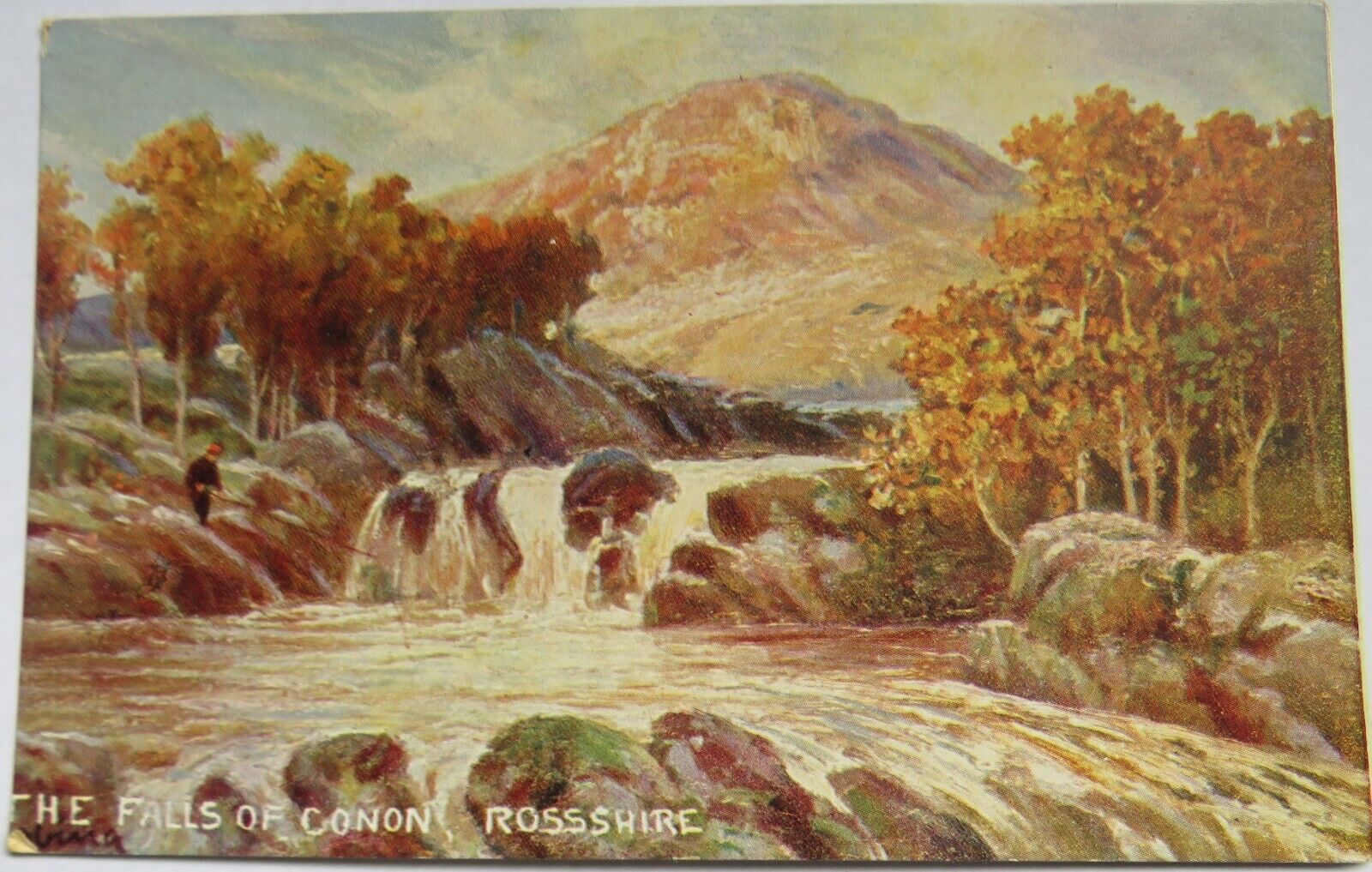 Old Postcard of The Falls if Conon, Ross shire