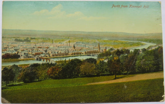 Old Postcard of Perth From Kinnoull Hill 1921