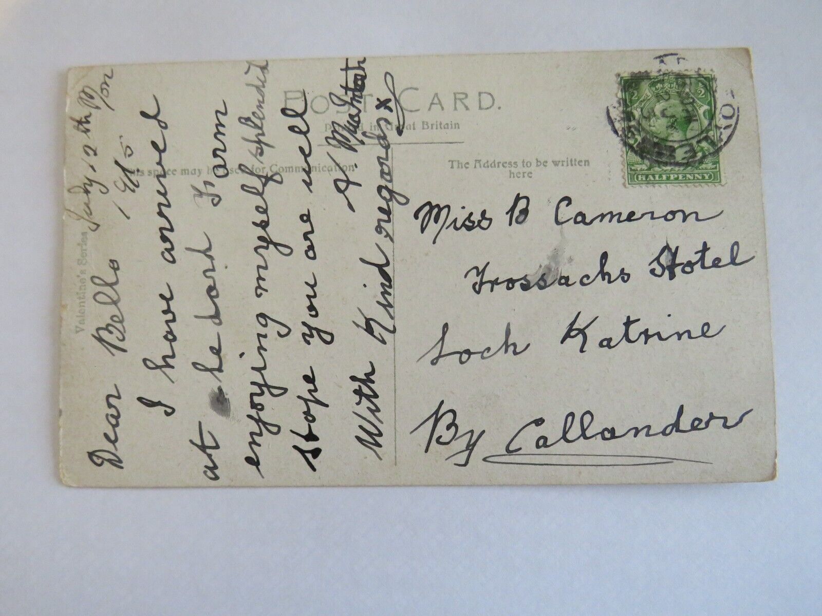 Old Postcard of A Highland Solitude 1913 - Ref : 1016