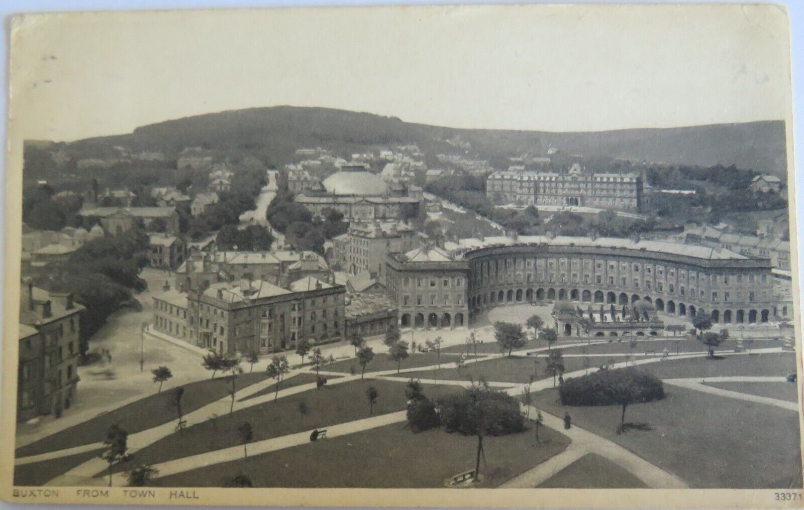 Old Postcard of Buxton From Town Hall 1926 - Ref : 1026