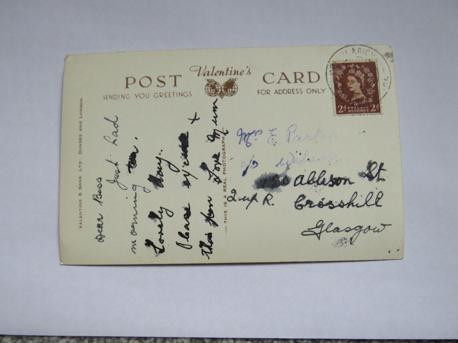 Old Postcard of Crianlarich From East 1954