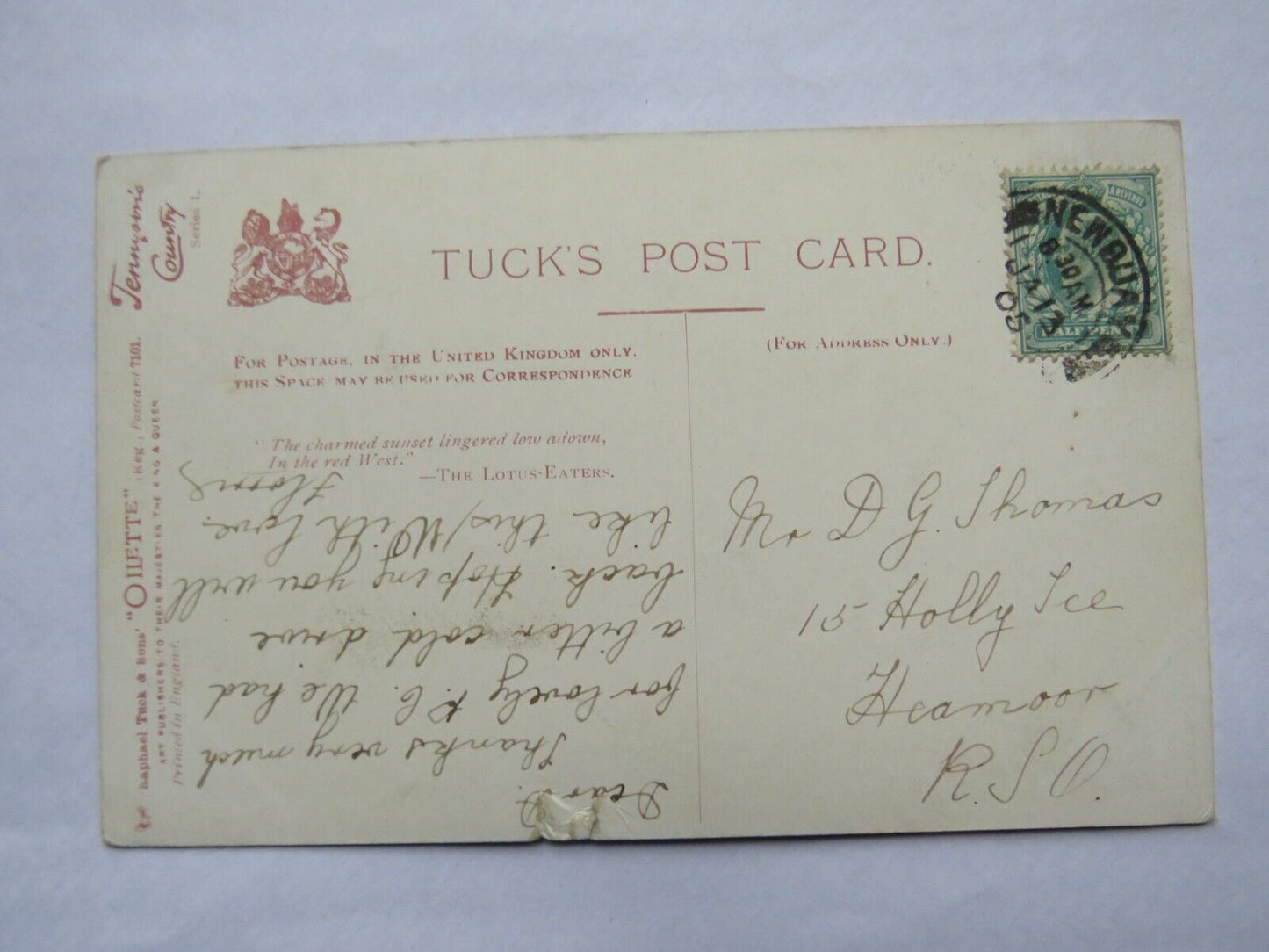 Old Postcard of Weston Farm, Totland Isle of Wight 1905