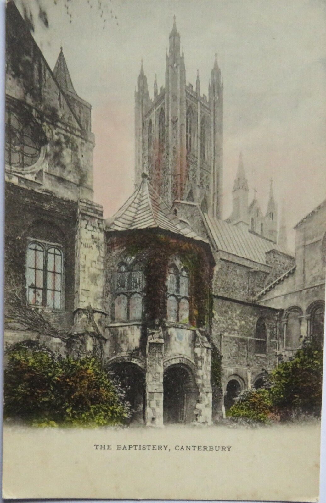Old Postcard of The Baptistery, Canterbury - Ref : 1036