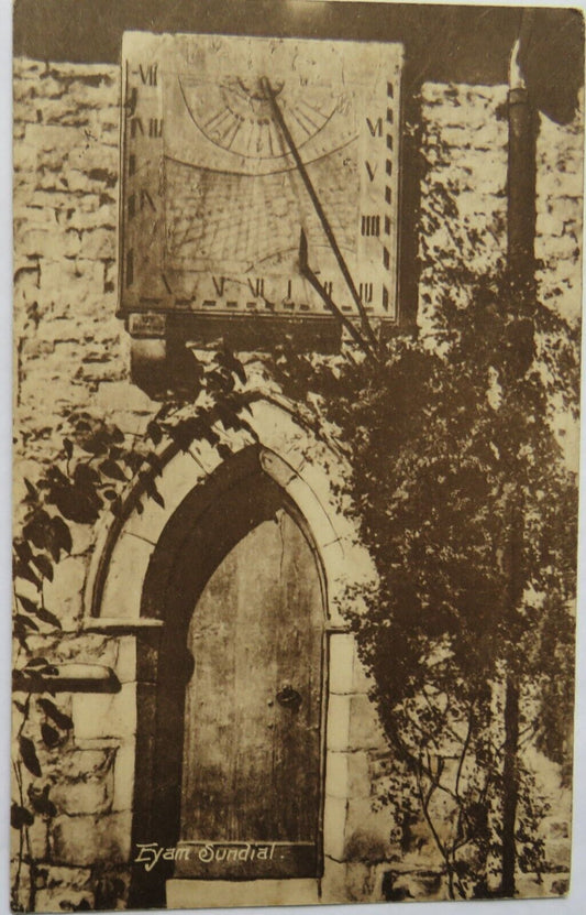 Old Postcard of Eyam Sundial