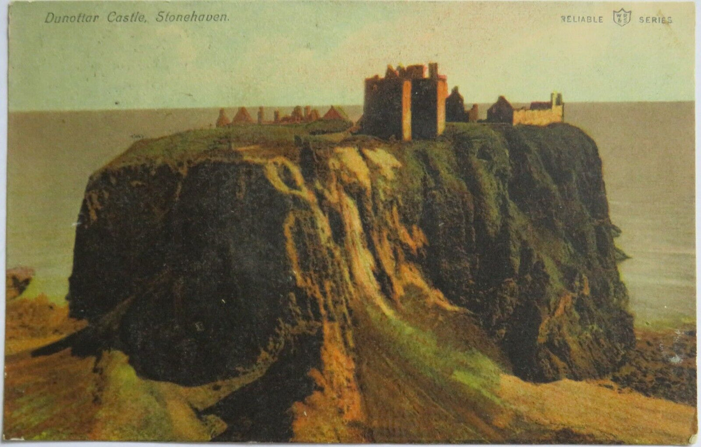 Old Postcard of Dunnottar Castle, Stonehaven 1907  - Ref : 1010