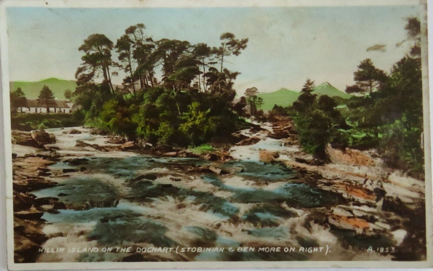 Old Postcard of Killin Island On The Dochart (Stobinian & Ben More) - Ref : 1017
