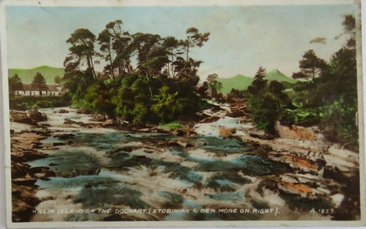 Old Postcard of Killin Island On The Dochart (Stobinian & Ben More) - Ref : 1017