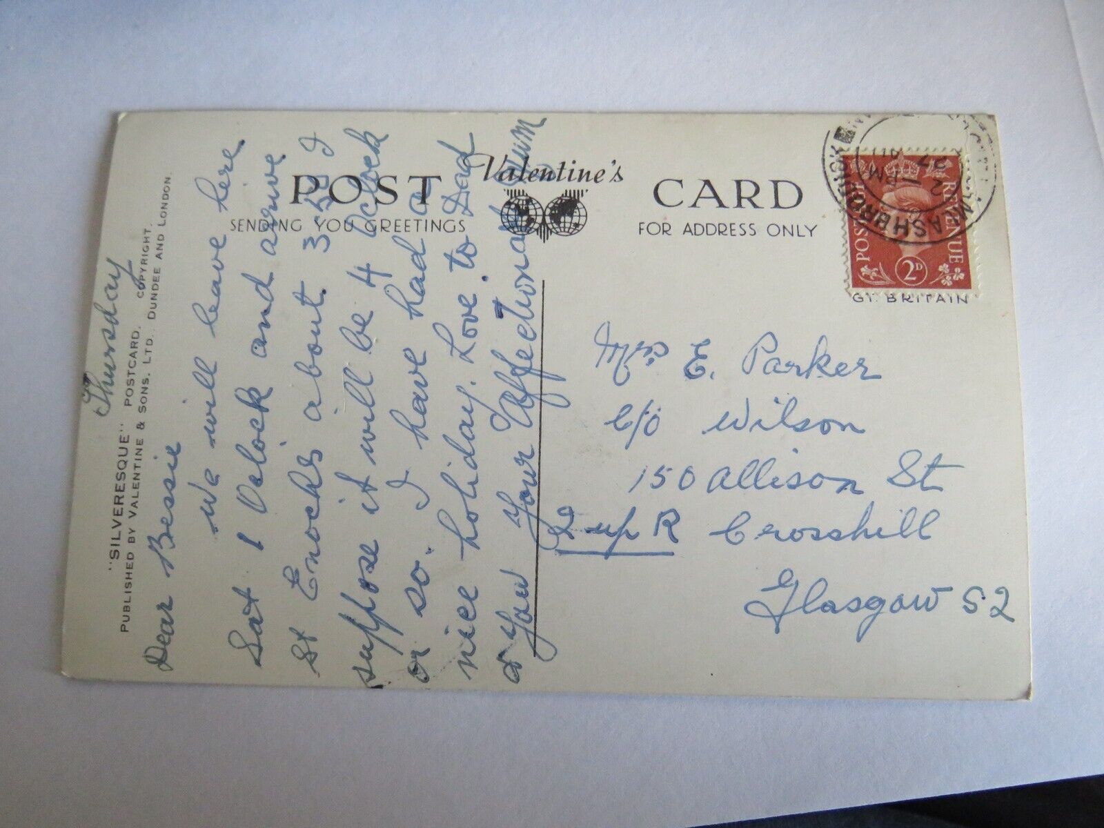 Old Postcard of Lamlash From The Bay and Goatfell, Arran  - Ref : 1029