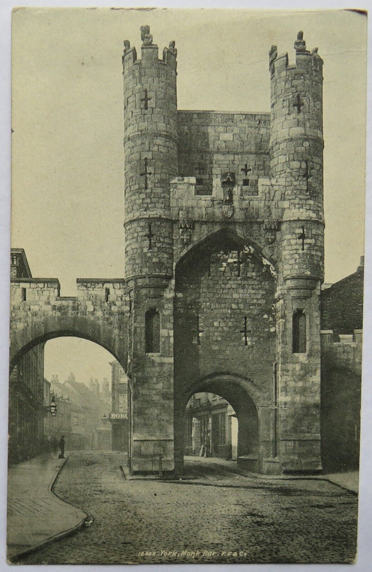 Old Postcard of York Monk Bar