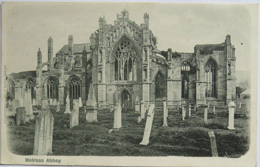 Old Postcard of Melrose Abbey 1915  - Ref : 1010