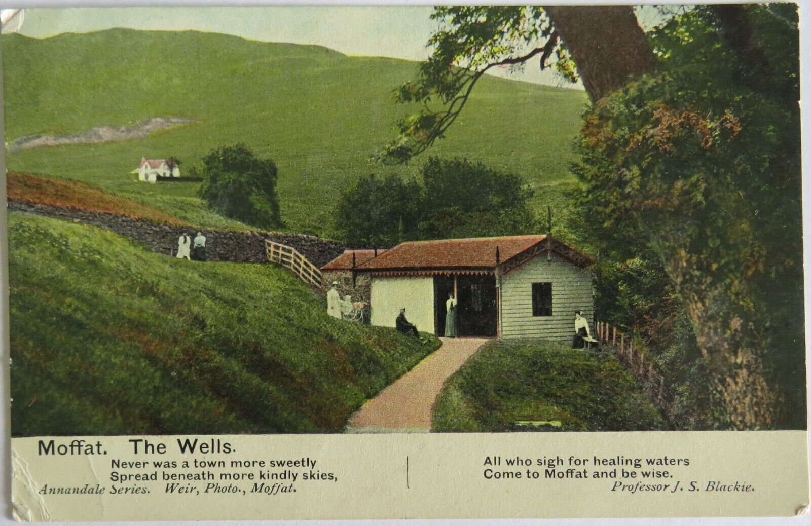 Old Postcard of  Moffat. The Wells 1908 - Ref : 1003