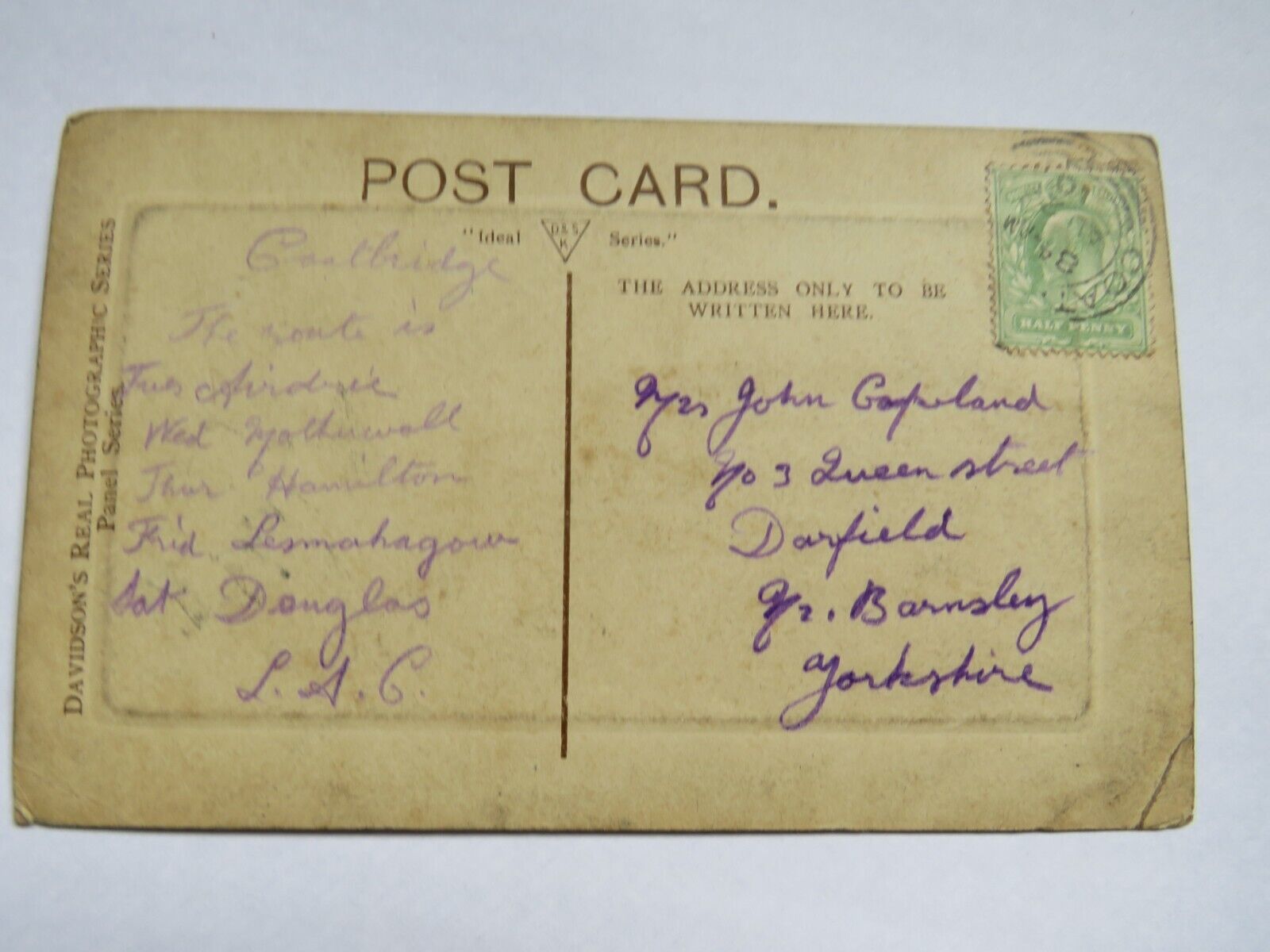 Old Postcard of Entrance To Kinnoul Hill, Perth 1910