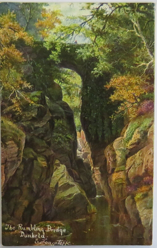 Old Postcard of The Rumbling Bridge Dunkeld - Ref : 1017