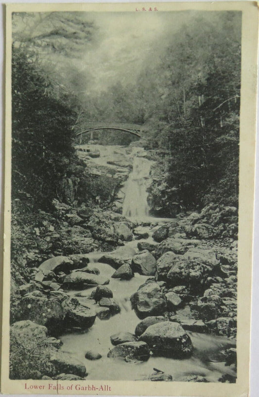 Old Postcard of  Lower Falls of Garbh-Allt 1903 - Ref : 1003