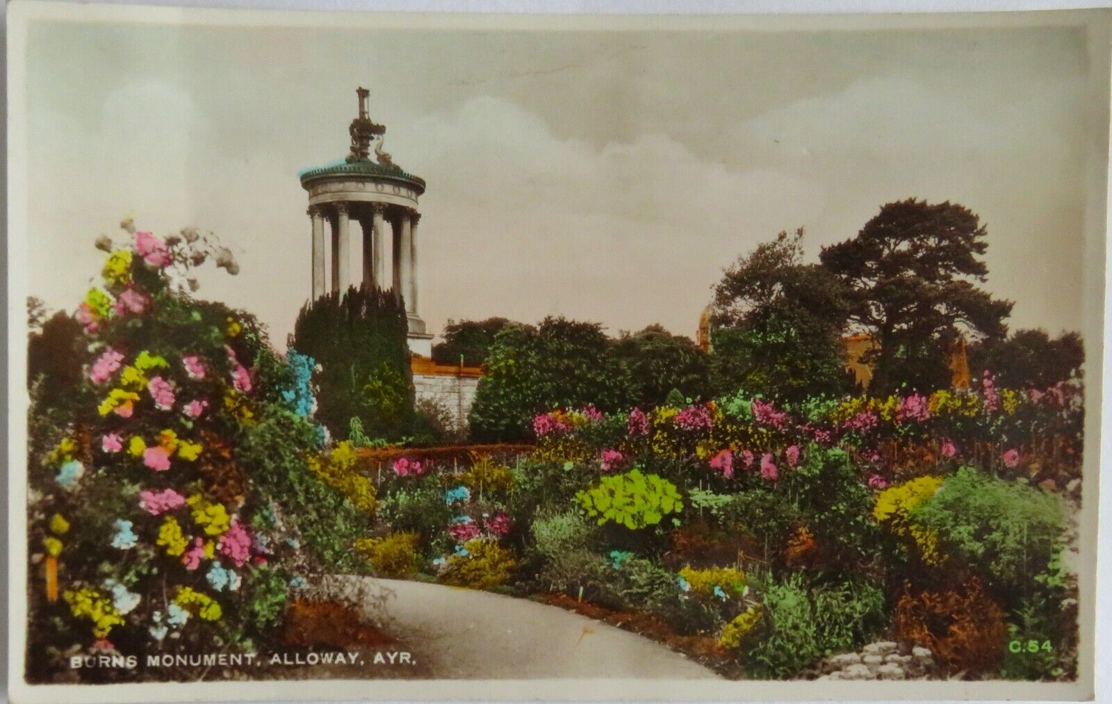 Old Postcard of Burns Monument, Alloway, Ayr - Ref  : 1019