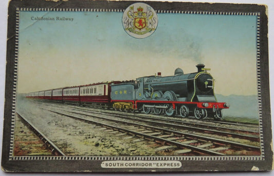 Old Postcard of Caledonian Railway, "South Corridor" Express