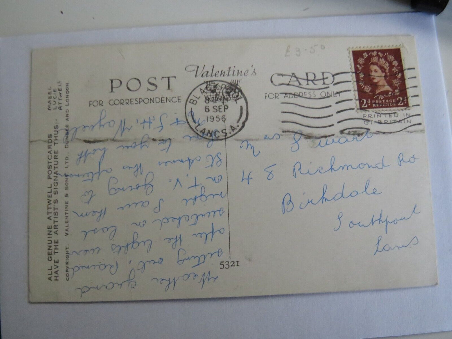 Old Comical Postcard By Mabel Lucie Attwell "There Is A Little Town"- Ref : 1031