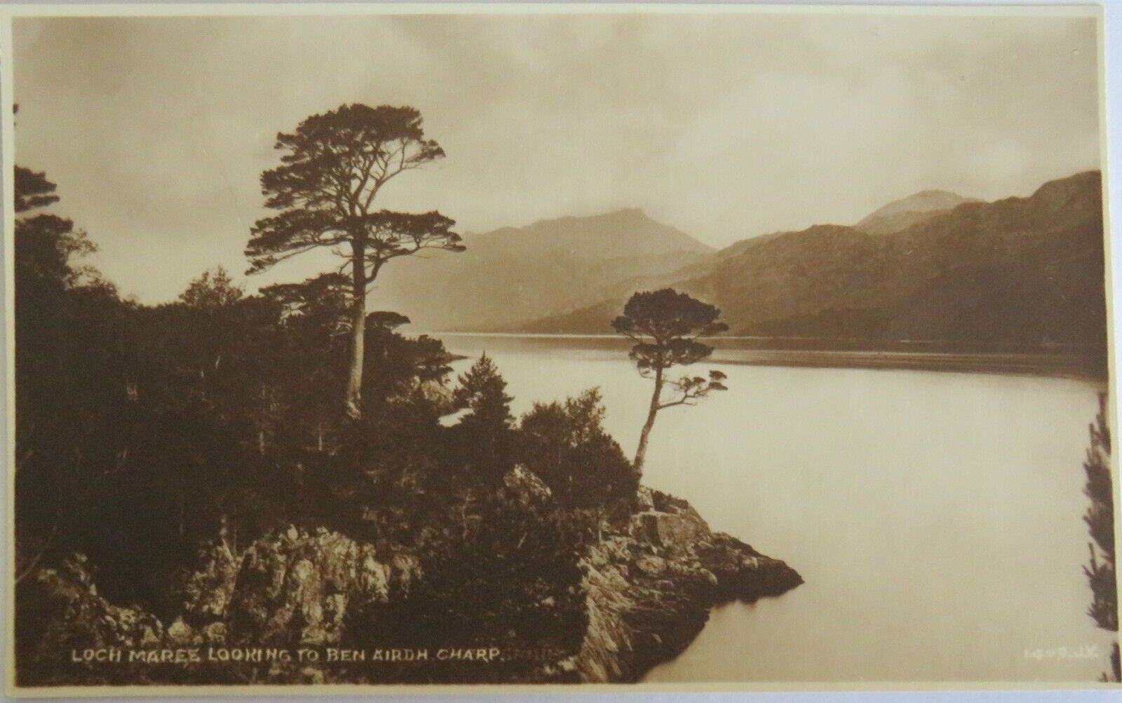Old Postcard of Loch Maree Looking To Ben Airdh Charp - Ref : 1028