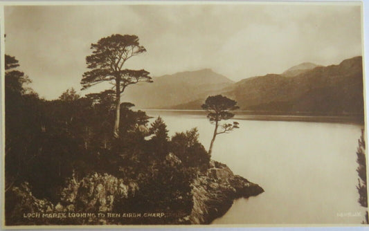 Old Postcard of Loch Maree Looking To Ben Airdh Charp - Ref : 1028