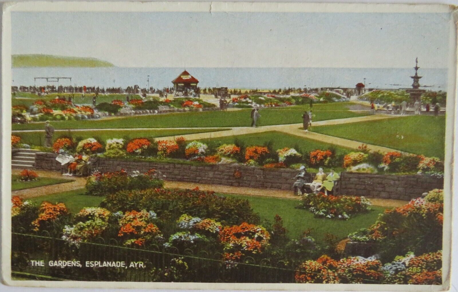 Old Postcard of The Gardens, Esplanade, Ayr - Ref : 1018