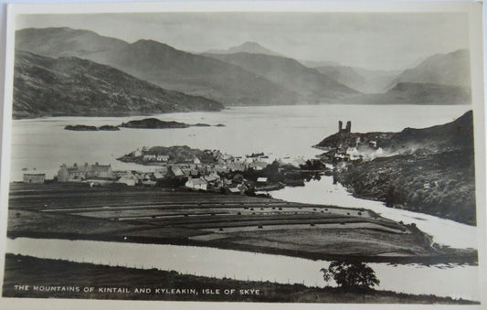 Old Postcard of The Mountains of Kintail and Kyleakin, Isle of Skye-  Ref : 1023