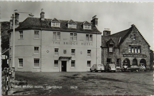 Old Postcard of The The Bridge Hotel, Helmsdale  - Ref : 1004