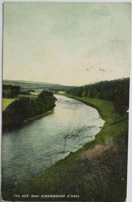 Old Postcard of The Dee Near Kincardine O.Neil 1909 - Ref : 1010