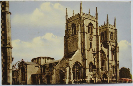 Old Postcard of St Margaret's Church, Kings Lynn 1963