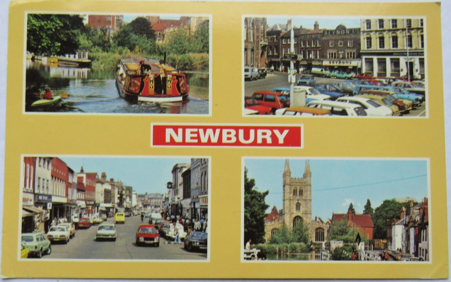 Old Multiview Postcard of Newbury