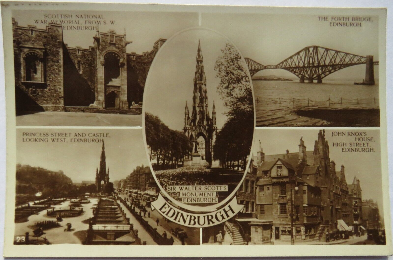 Old Multiview Postcard of Edinburgh, Unposted