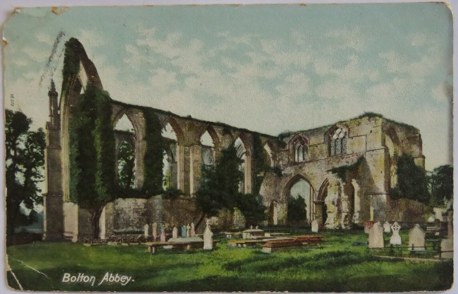 Old Antique Postcard of Bolton Abbey 1905 Edwardian - Ref : 1039