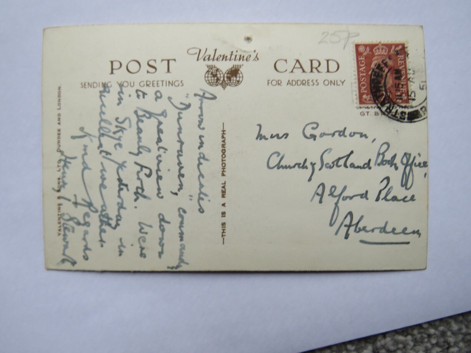 Old Postcard of Strathpeffer Looking to Ben Wyvis, 1951