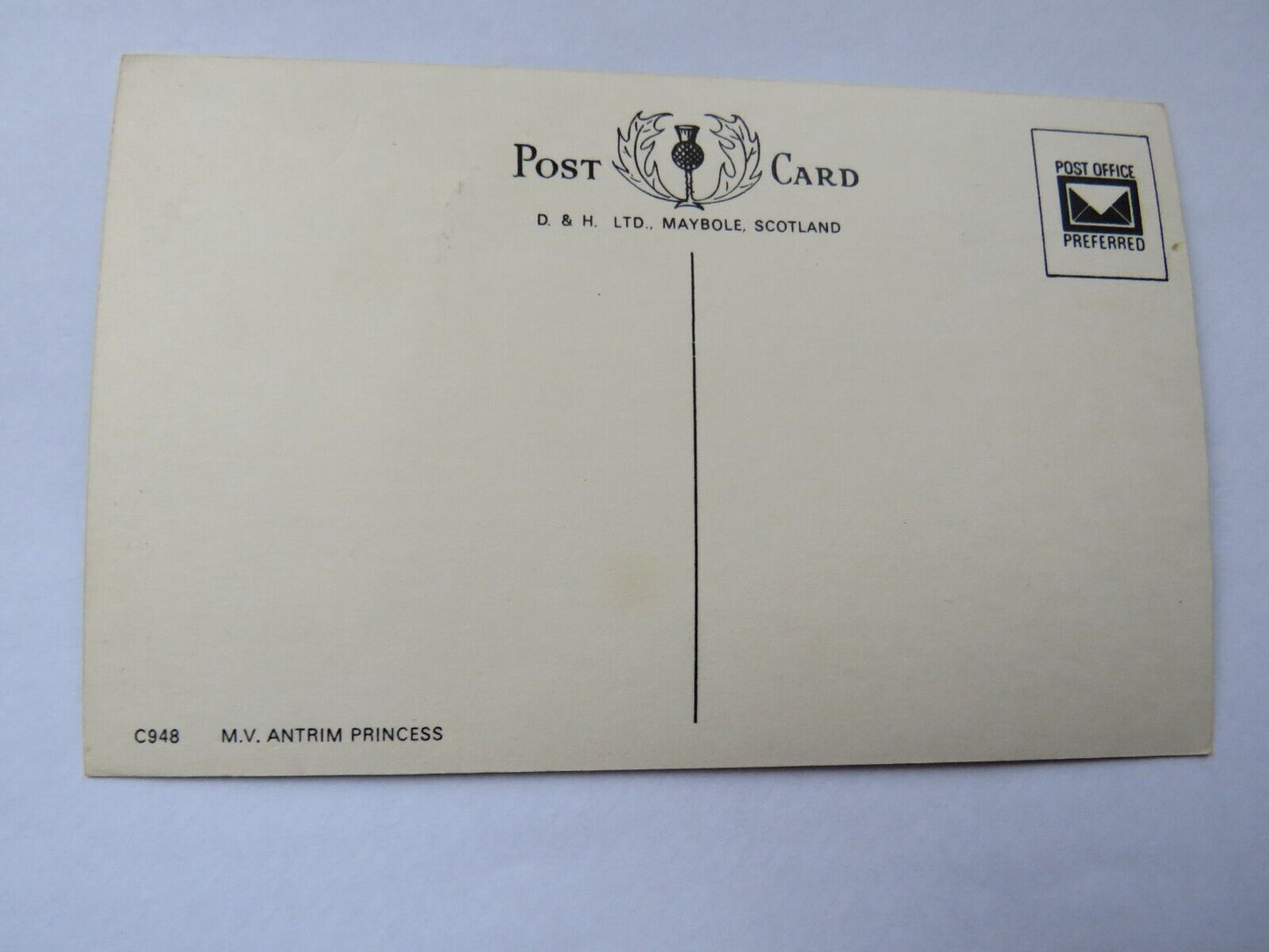 Old Postcard of M.V. Antrim Princess