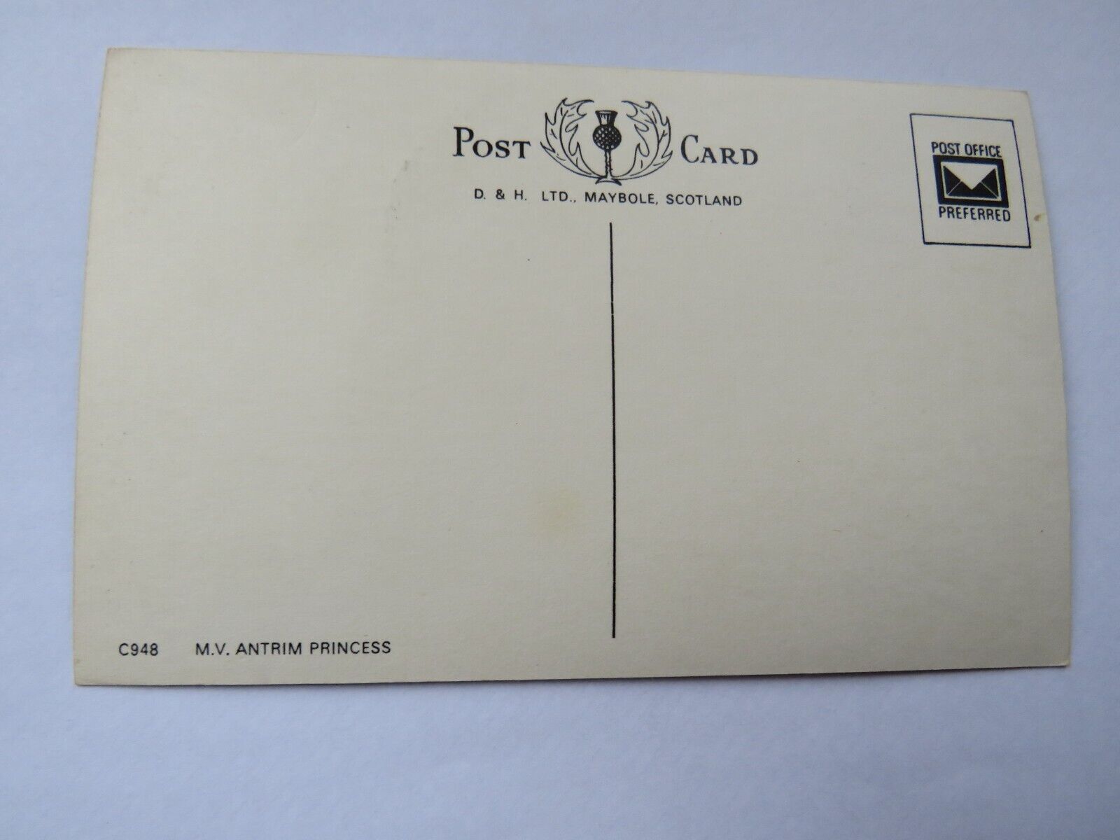Old Postcard of M.V. Antrim Princess