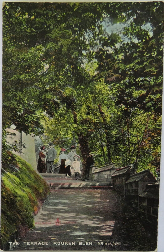 Old Postcard of The Terrace Rouken Glen 1908 - Ref : 1002
