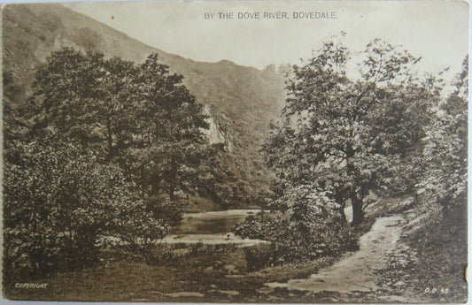 Old Postcard By The Dove River, Dovedale - Ref : 1026