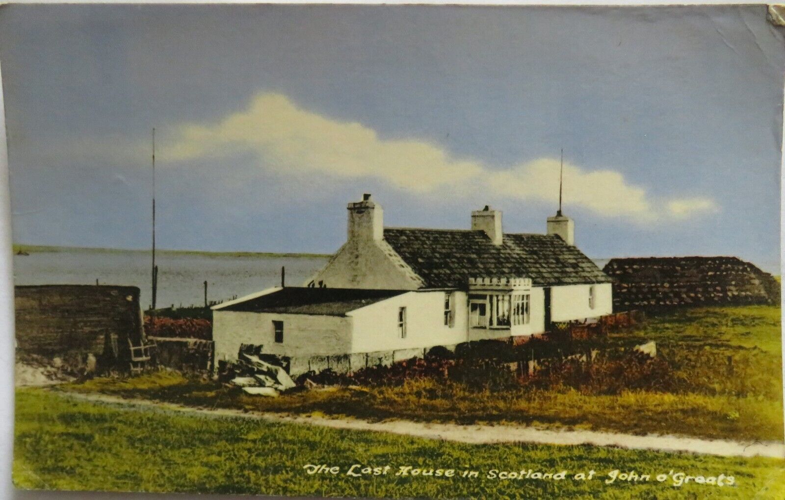 Vintage Postcard of The Last House In Scotland At John O'Groats 1965- Ref : 1006