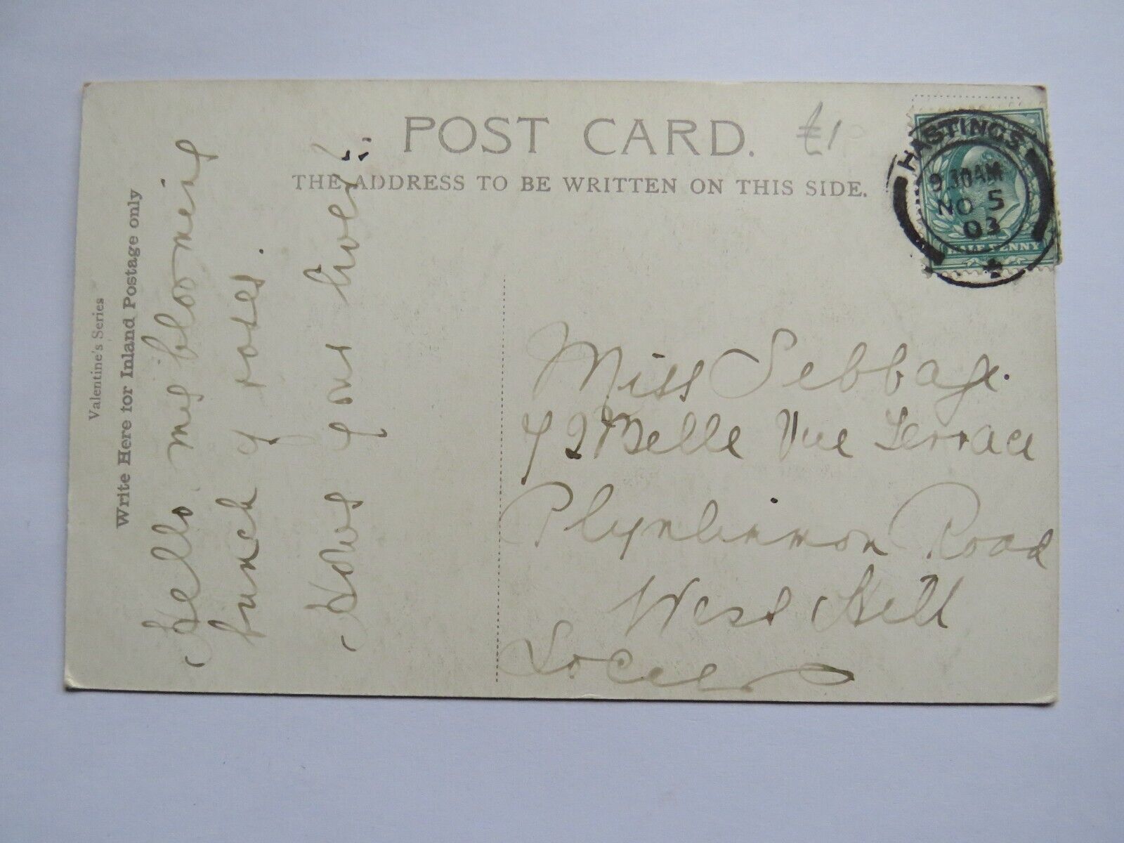 Old Postcard of Houses of Parliament Westminster 1903 - Ref : 1034