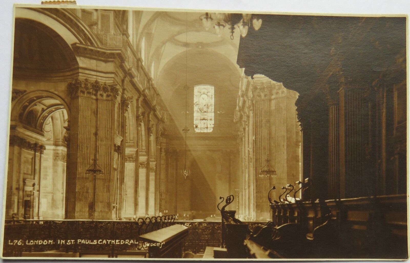 Old Postcard of London, In St. Pauls Cathedral, 1938