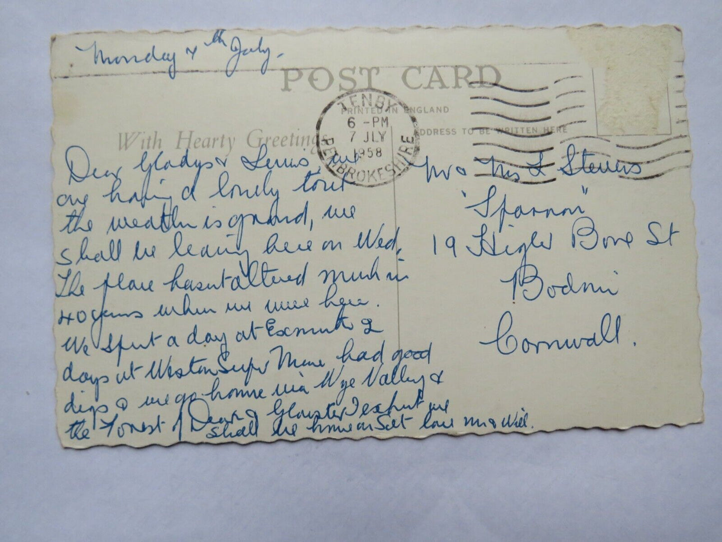 Old Multiview Postcard of Tenby