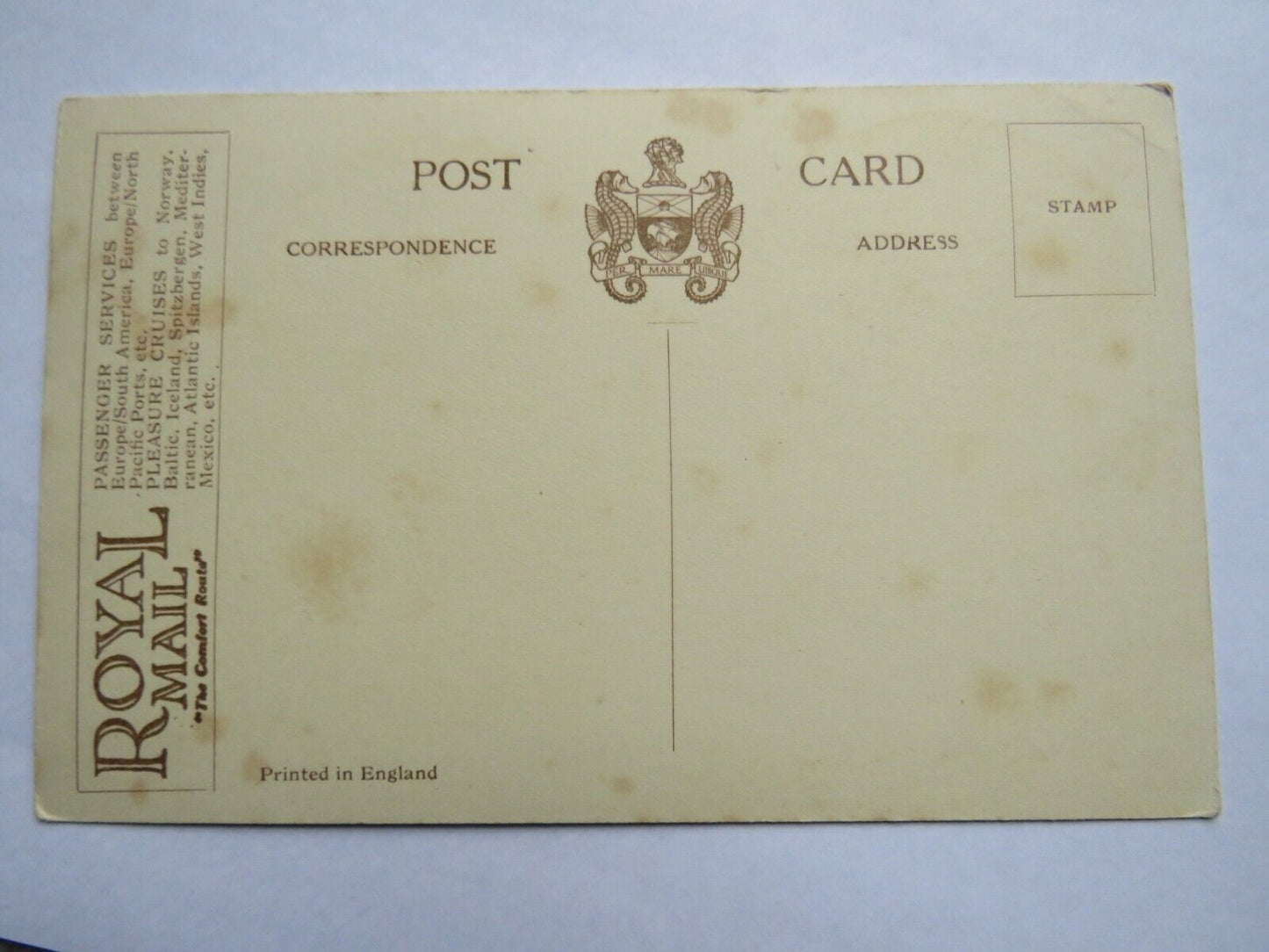 Old Postcard of Royal Mail Motor Vessel "Alcantara" South American Service
