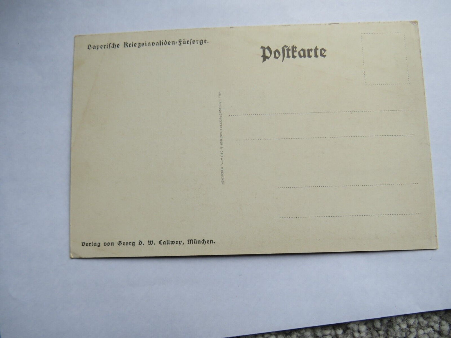 Old Postcard of 1915 bayerische kriegsinvaliden für jorge